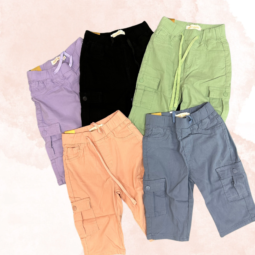 Pantalón Bermuda spandex cordón verde/negro/coral/azul/violeta