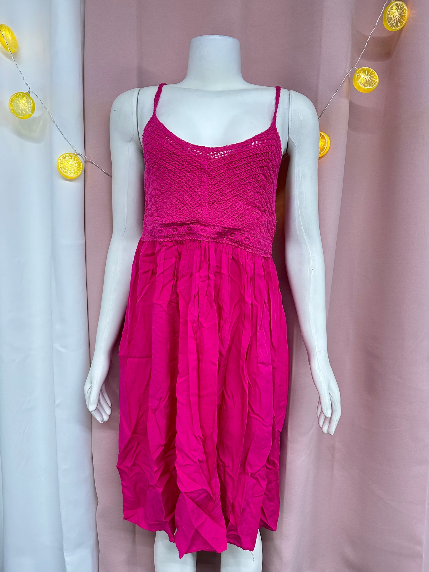 Traje bohemio tejido rosa/negro/verde/amarillo/blanco/rojo