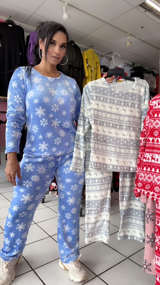 Set pijama manga larga navidad prints