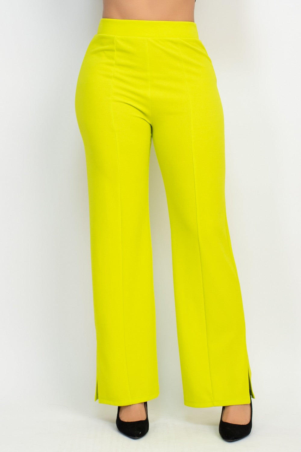 Pantalón elegante aberturas citrus/ naranja