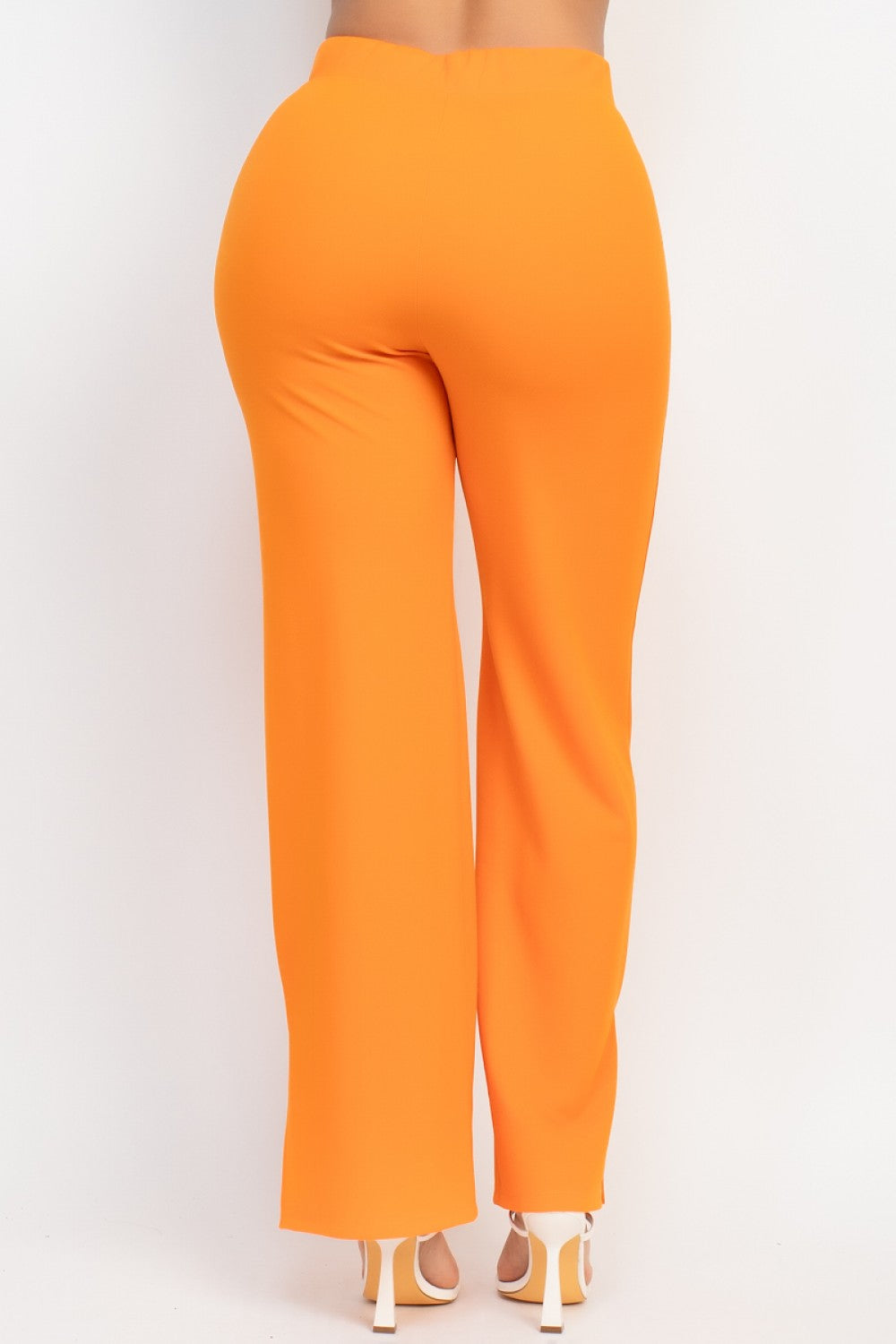 Pantalón elegante aberturas citrus/ naranja