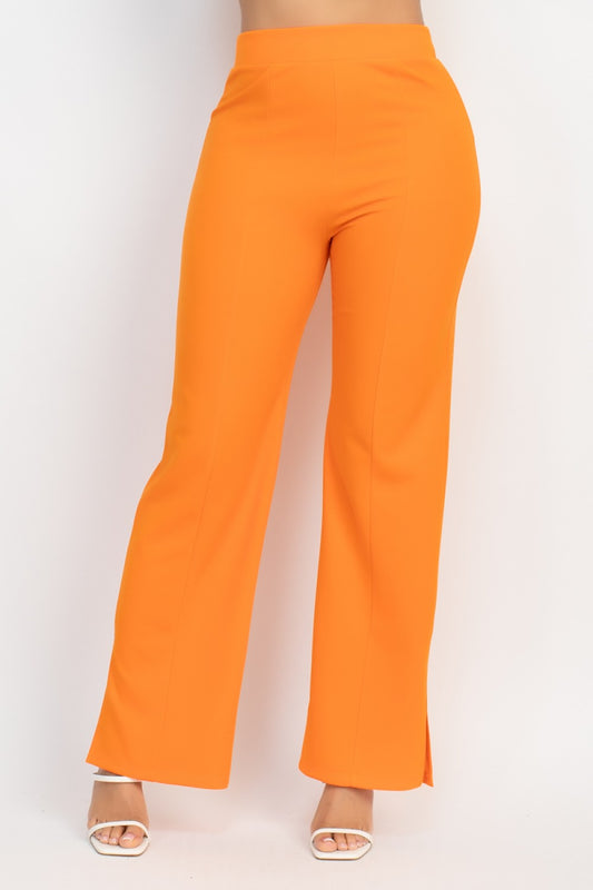 Pantalón elegante aberturas citrus/ naranja