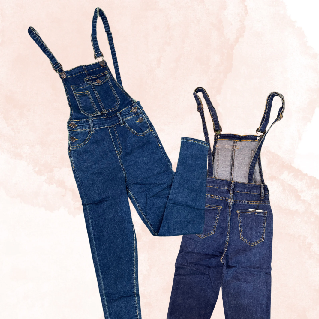 Jumper overall mahón dark y medium blue