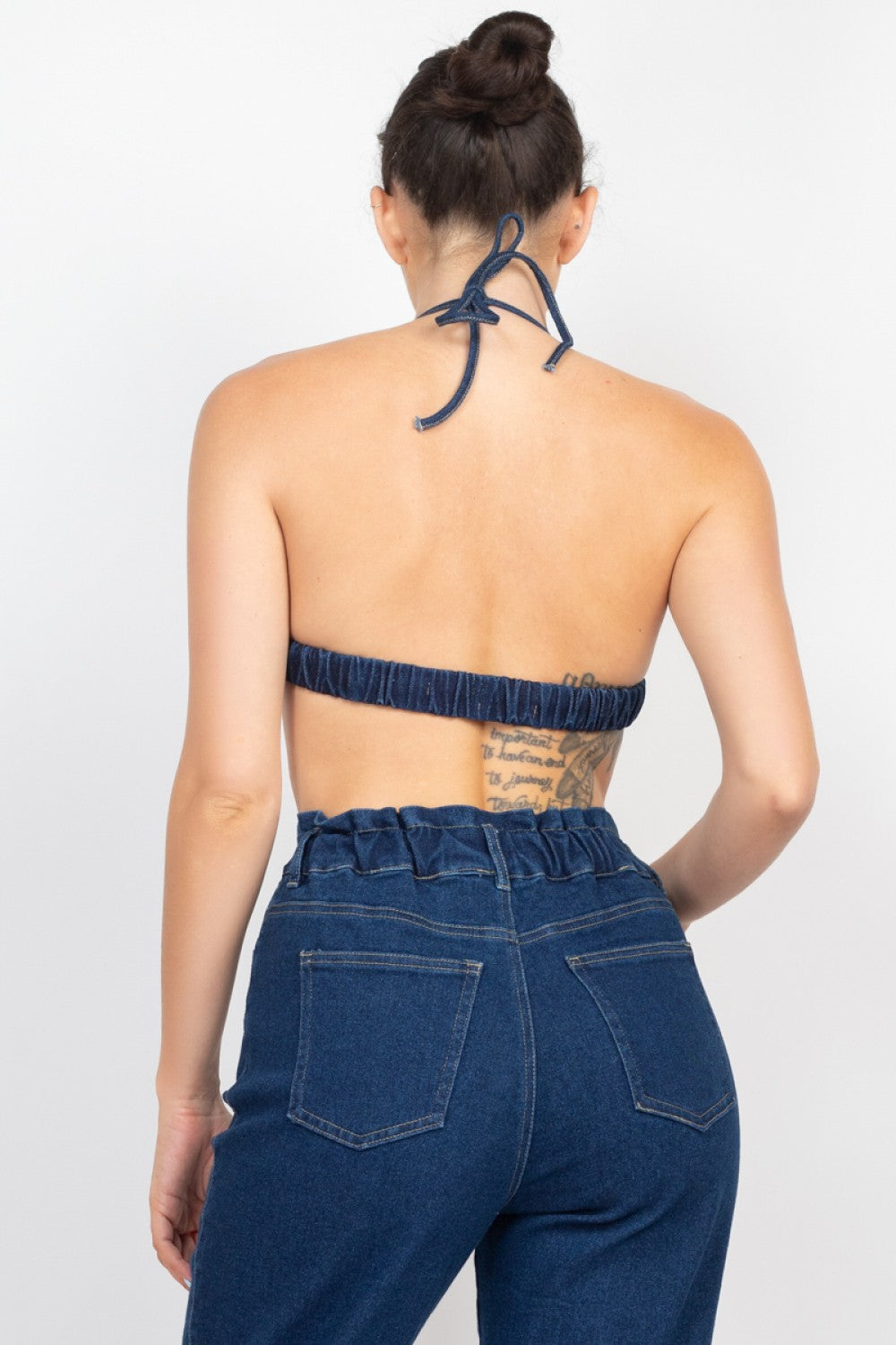 Top y pantalón baggy denim set