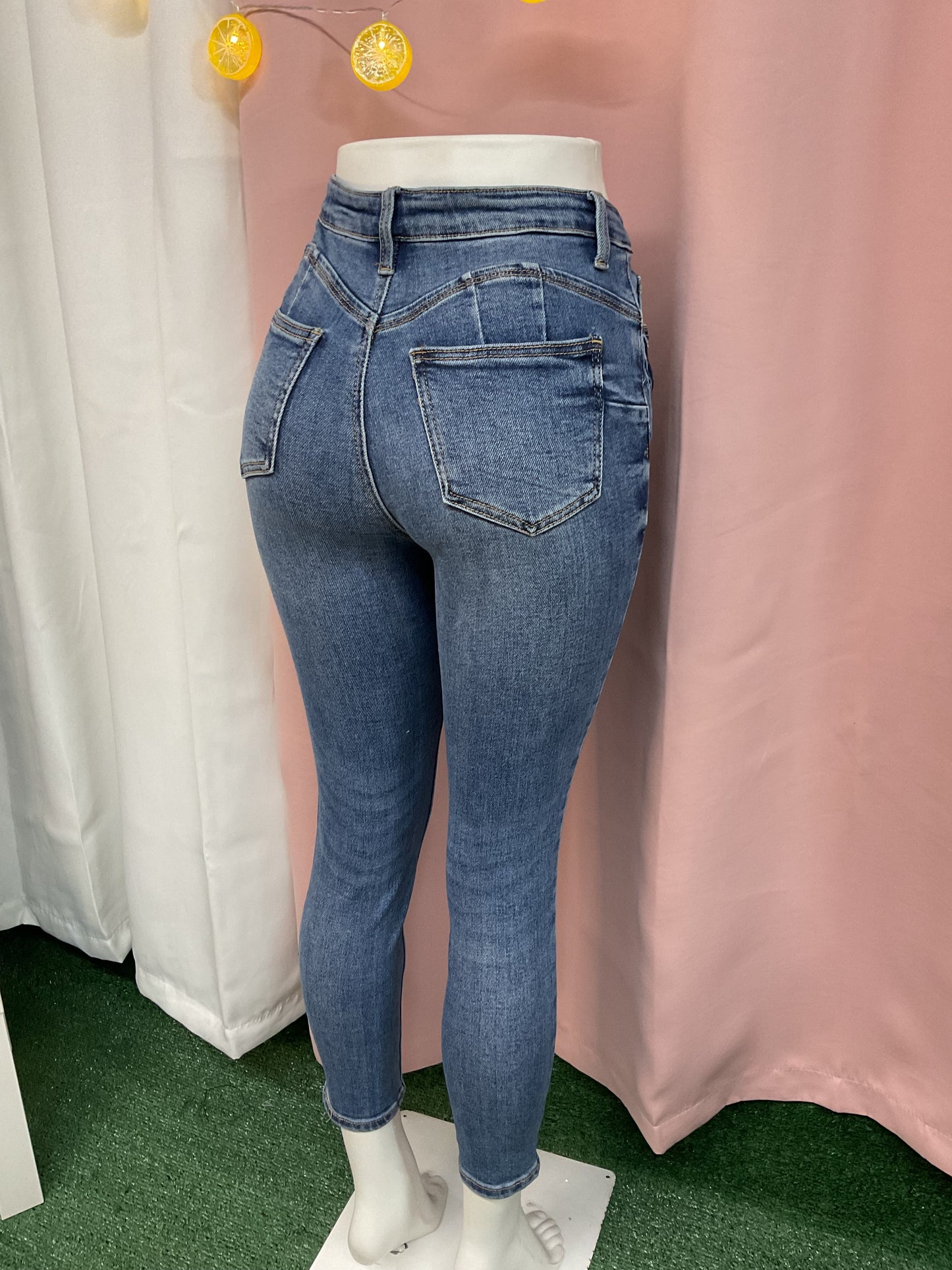 Mahón skinny medium wash sin rotos 2