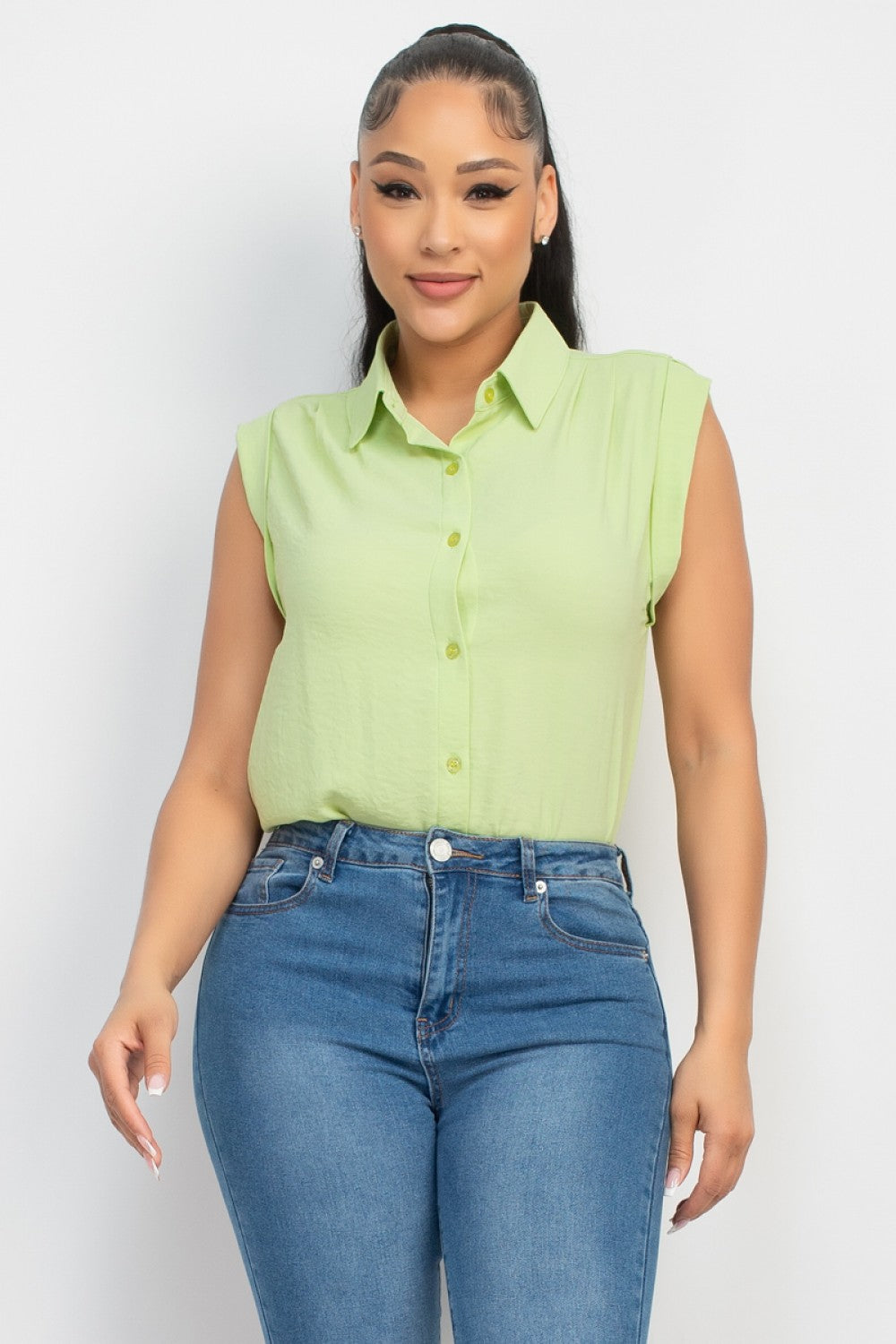 Camisa botones verde/azul/blanco/lima bt03610