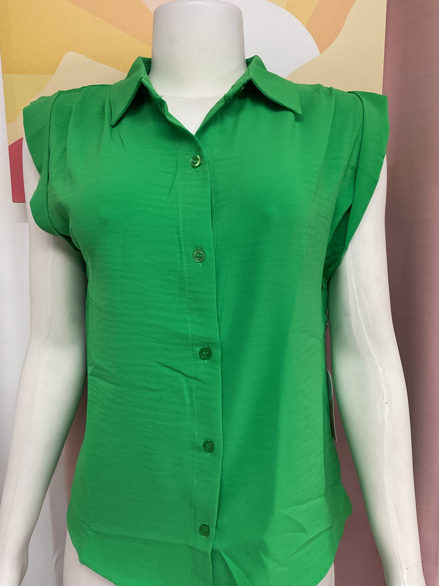 Camisa botones verde/azul/blanco/lima bt03610