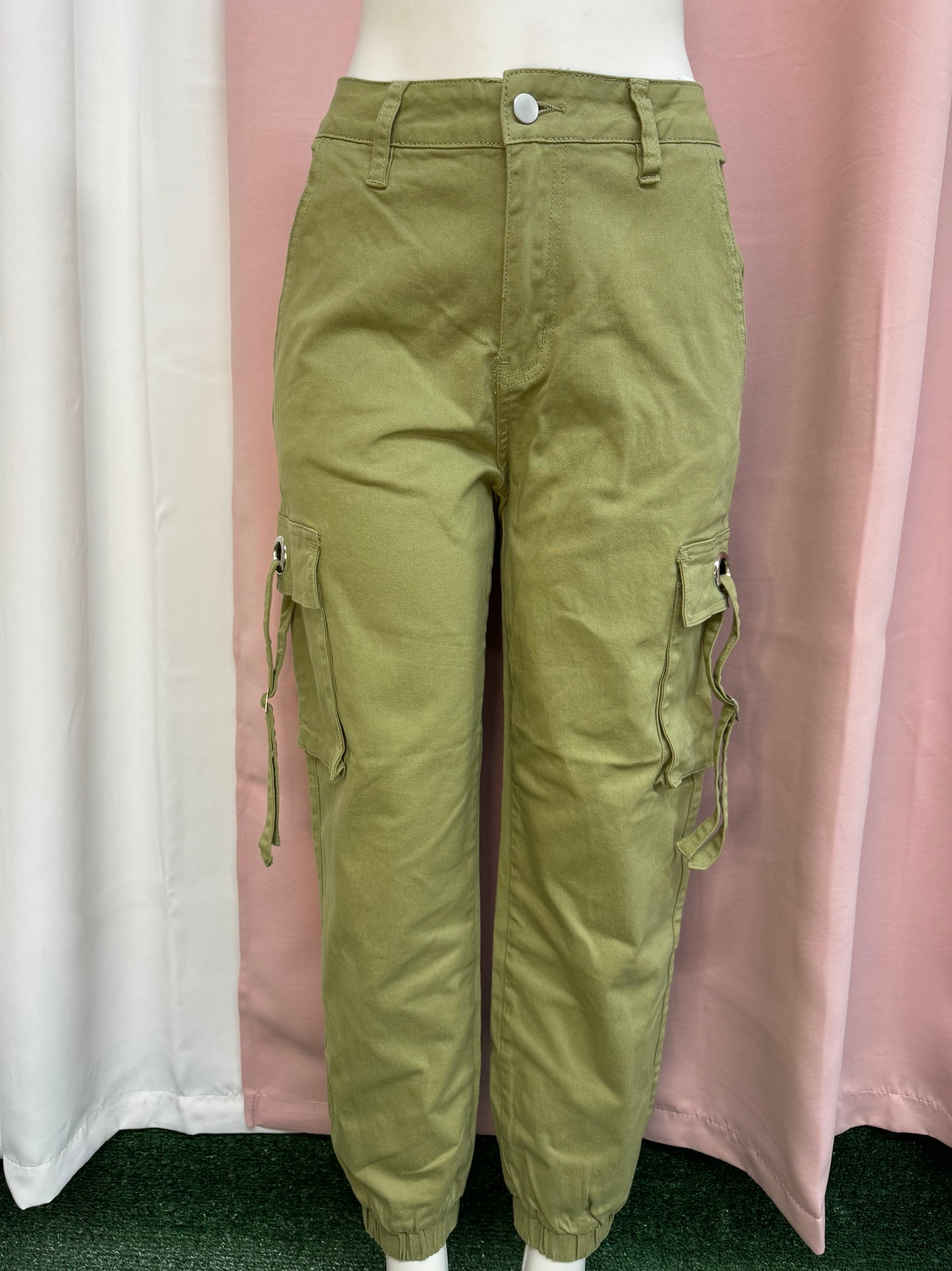 Jogger bolsillos lila/ verde AB