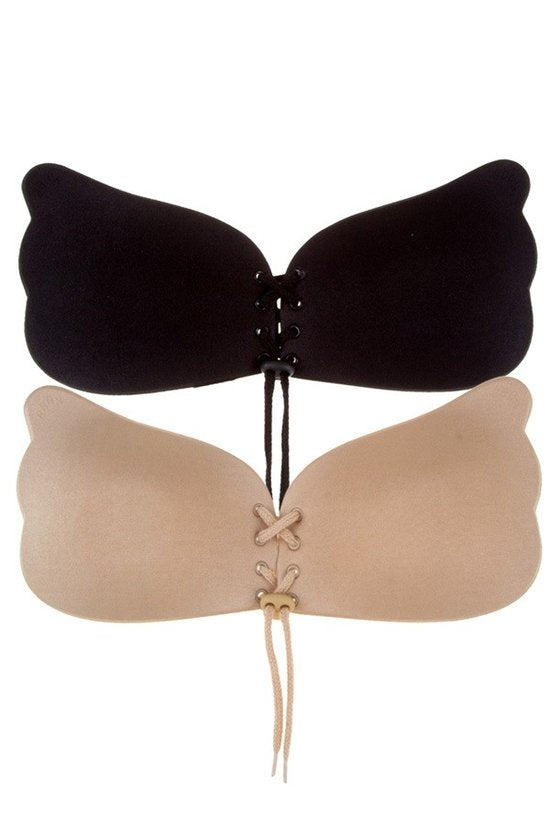 Strapless push up brasier alas tape