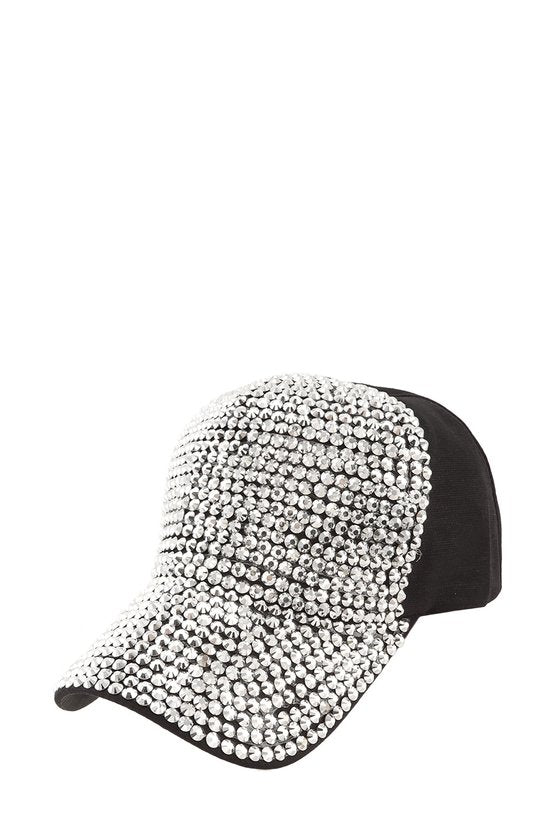 Gorra rhinestone negro/ blanco