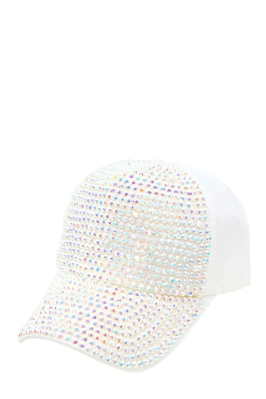 Gorra rhinestone negro/ blanco