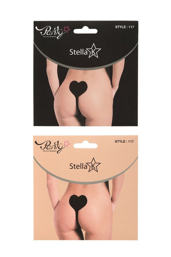 Tanga adhesiva reusable negro/ nude