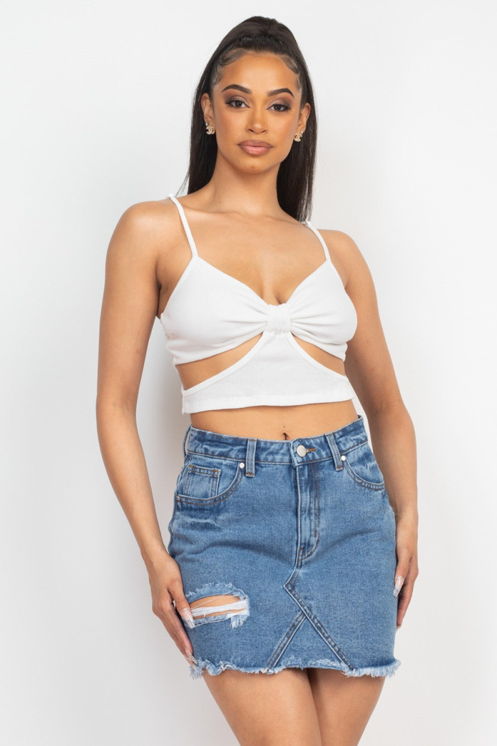 Crop top escotes nudo  tirilla negro/naranja/lila/blanco