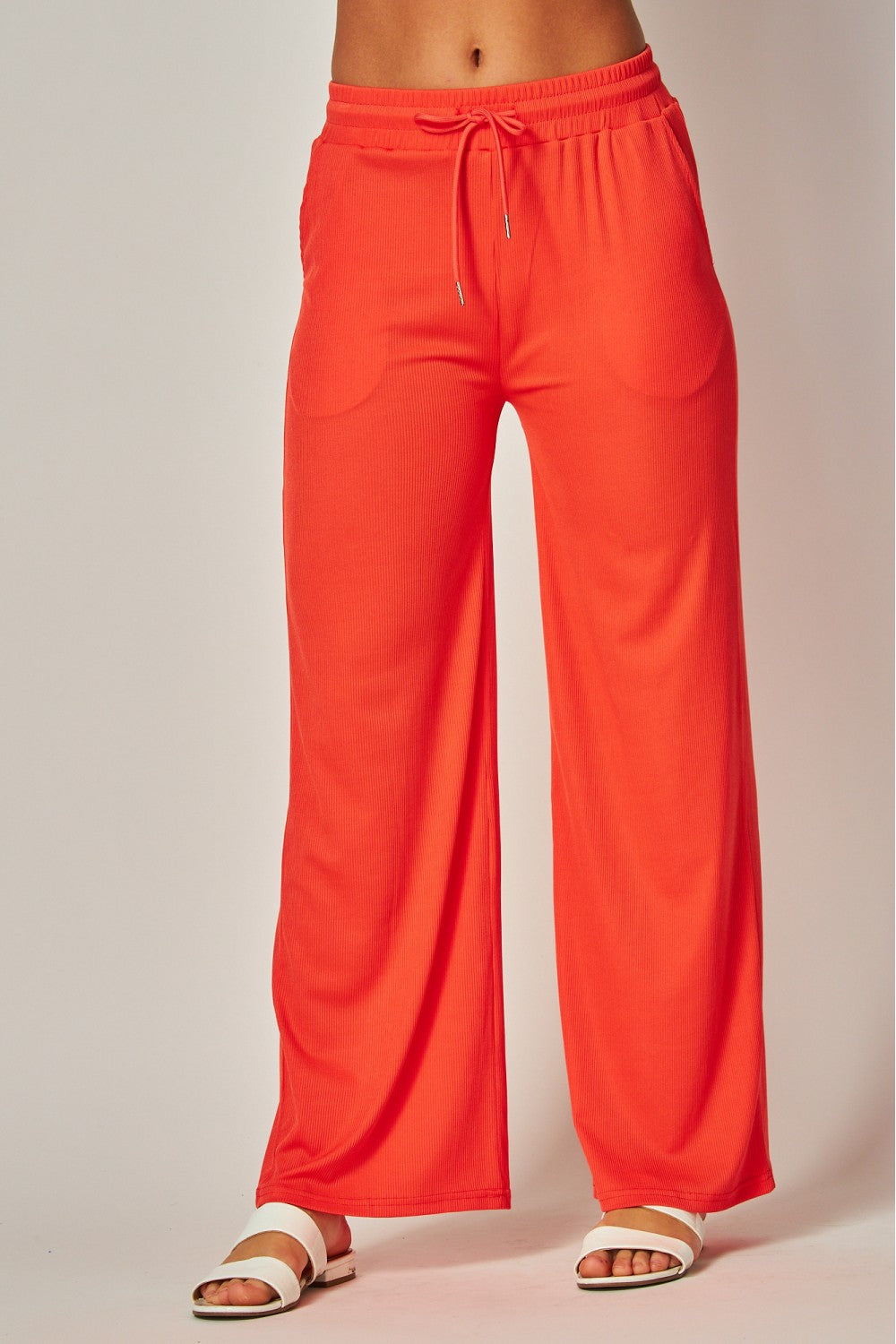 Pantalón palazo elástico negro/ verde/ violeta/ naranja