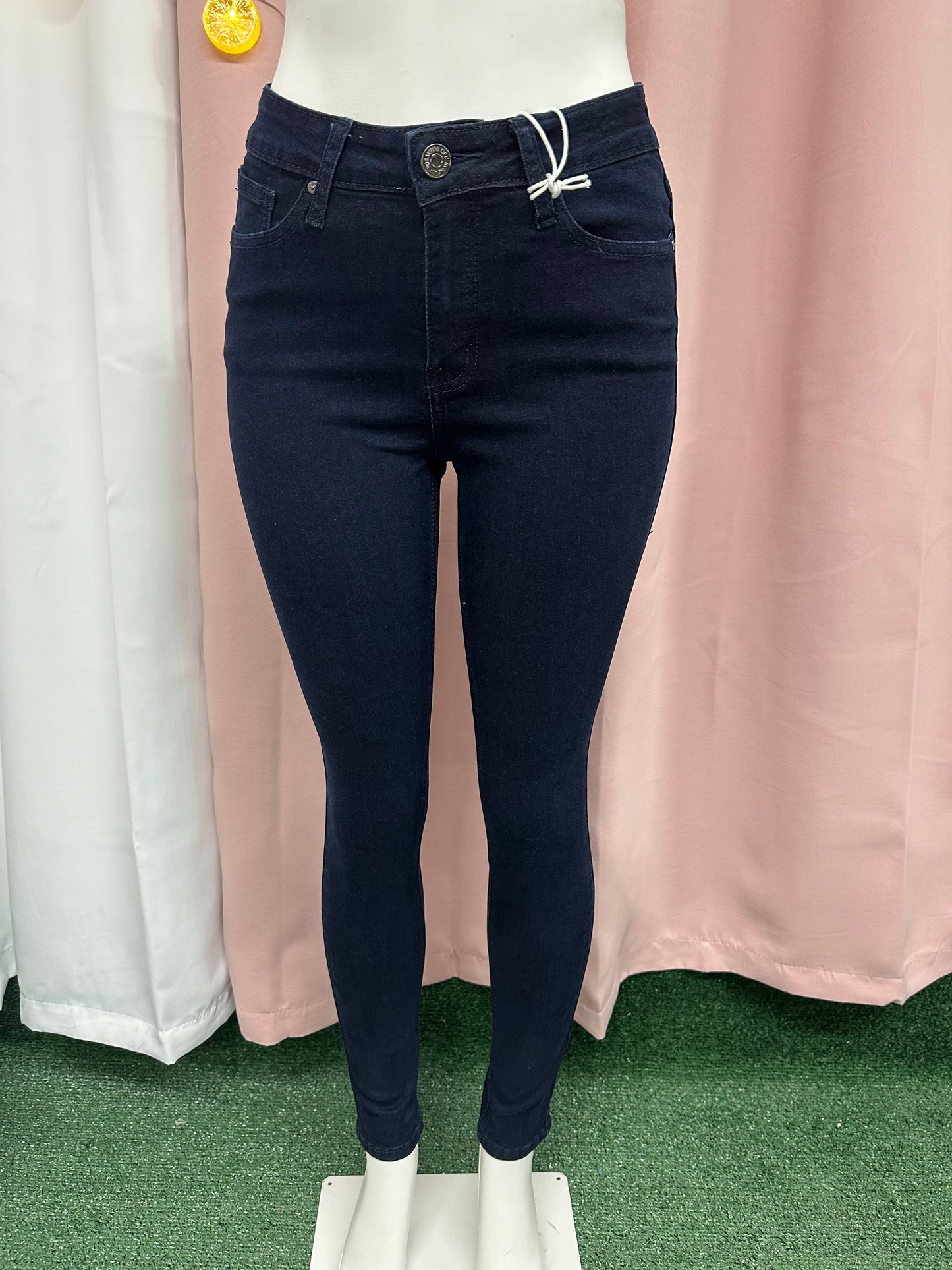 Mahón skinny navy sin rotos