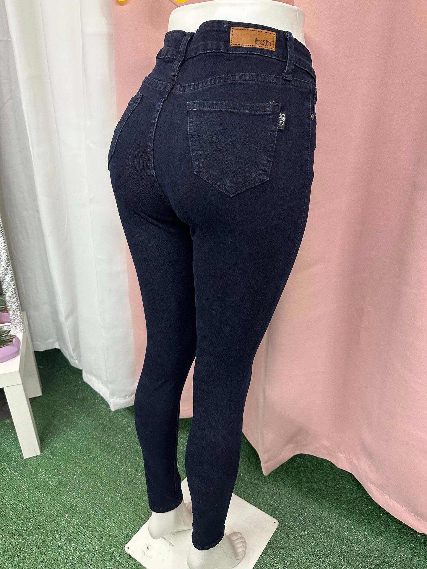 Mahón skinny navy sin rotos