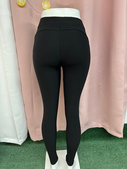 Pantalón spandex negro zippers mz