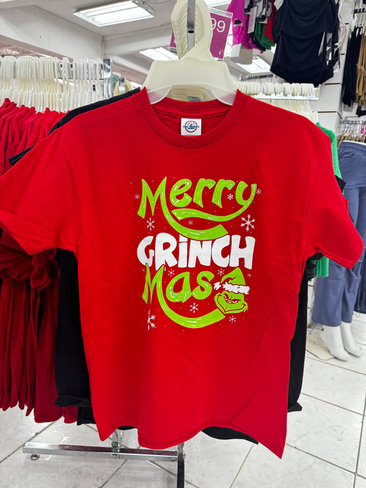 Camisa navidad merry grinchmas rojo