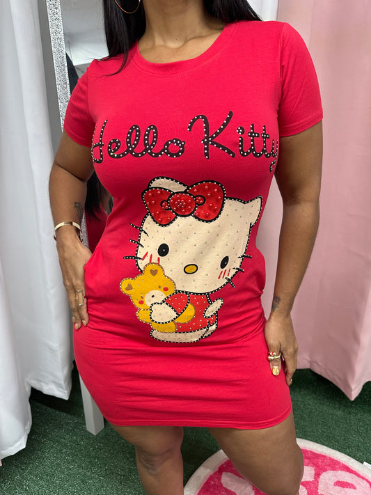 Traje casual Hello Kitty bolsillos rhinestones