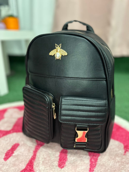 Mochila cartera abeja negro