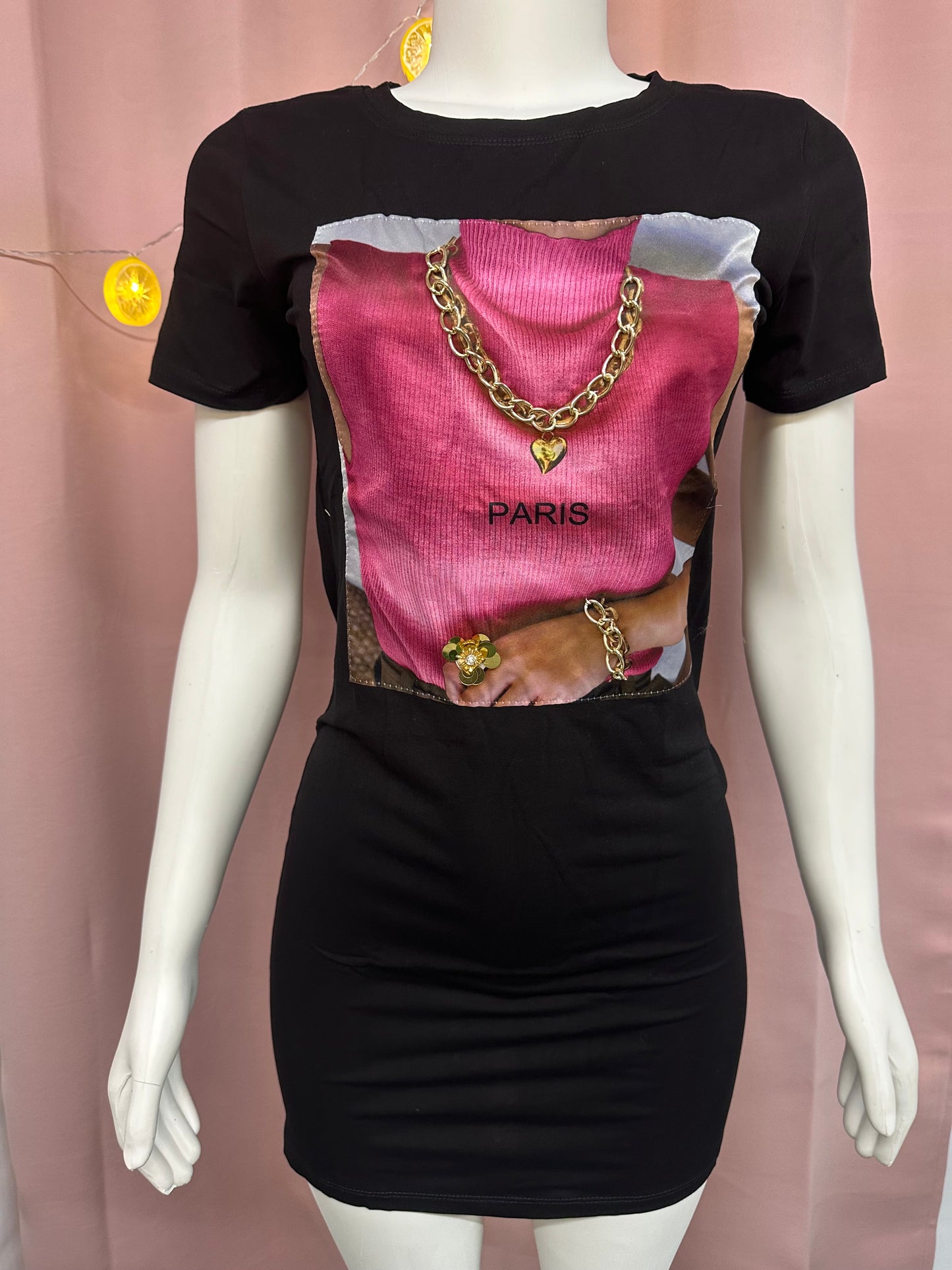 Traje casual diseño camisa parís rosa viejo/ negro