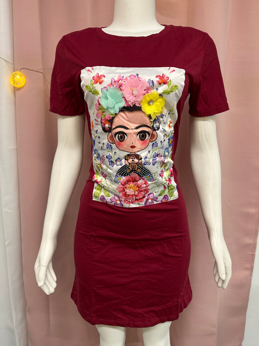 Traje casual Frida Kahlo vino