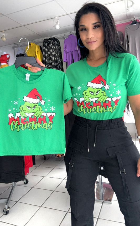 Camisa navidad merry grinch Christmas  verde